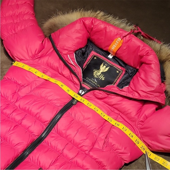 Luxurious Eleven Elfs Down Filled Pink Parka with Real Fox Fur Hood. Made in 🇨🇦🍁 - Picture 8 of 10